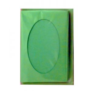 Papeteria Galeria Hobby C6 Passepartout Owalne, Zielona jasna